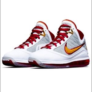 Nike LeBron 7 QS GS 'MVP' White/Team Red/Wolf Grey/Bronze